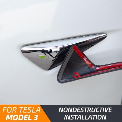 Vxvb For tesla Model 3 S Y X 2020 Accessories Side camera carbon fiber pattern protection cover Tesla Model3 Accessory Interior