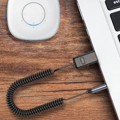 Bluetooth Adapter Dongle Cable for Car 3.5mm Jack Receiver Audio Transmitter for Computer TV Projector Speaker