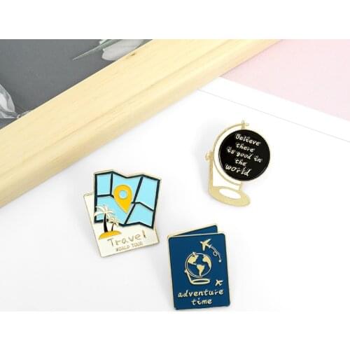 I believe there is good in the world Enamel Pins Travel WORLD TOUR adventure time lapel Brooches for adventurer Jewelry Badge
