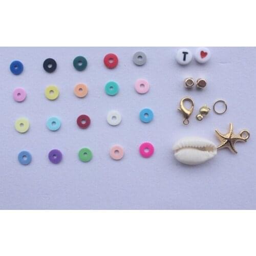 CPDD 5400Pcs 24 Colors Polymer Clay Loose Beads for DIY Jewelry Making Craft Bracelet Necklace Costume Accessories