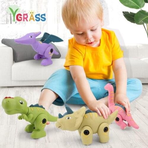 Kids Toys Boys Bricks DIY Kit Construction Drill Screw Dinosaure Jurassic World Toy Building Block Creative Set For Children