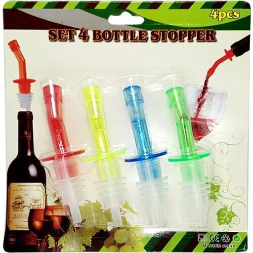 4pcs Olive Oil Sprayer Liquor Dispenser Rubber Wine Pourers Flip Top Drink Red Wine Stopper Kitchen Tools Bar Accessories Home