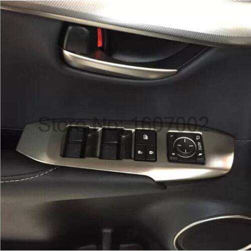 For Lexus NX 200T 300H 2015 2016 Matte Interior Door Window Switch Panel Cover Trim Only For Left-handed Driving Inner Moldings