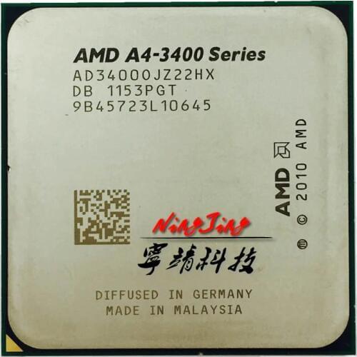 AMD A4-Series A4-3400 A4 3400 2.7 GHz dual-core CPU Processor AD3400OJZ22GX Socket FM1