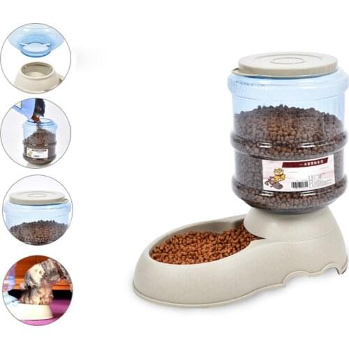 3.75L Eco-friendly Adjustable Pet Cat Dog Automatic Feeder Food Drink Animal Bowl Water Bowl Dispenser Pet Drinker
