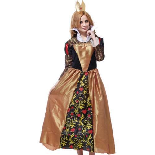 Cosplay Party Fancy Dress halloween costumes for women plus size red queen alice and wonderland costume adult red queens dress
