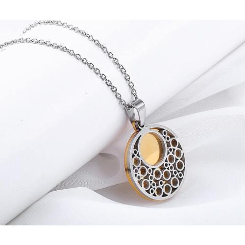 European and American Trendy Small Circle Pendant Necklace New Fashion Accessories Men Women Sweater Chain Jewelry, Item: LP1376