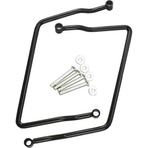 24cm Motorcycle Black Luggage Saddle Bag Support Bracket Mount For Kawasaki VN 900