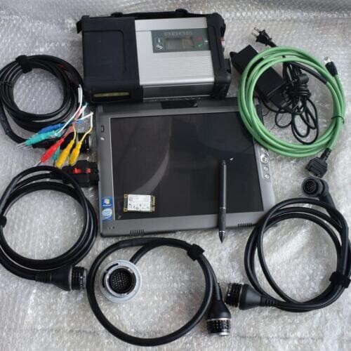 Mb star c5 mini ssd super speed newest software laptop Tablet PC LE1700 touch screen full set diagnose for 12v 24v