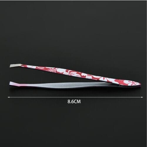 New 1pcs Flower Eyebrow Tweezers Stainless Steel Face Hair Removal Eye Brow Trimmer Eyelash Clip Cosmetic Makeup Tool T0500