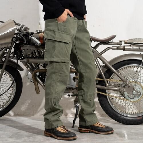 Autumn and winter straight overalls solid color simple knee stitching riding outer wear windproof warm and velvet sports pants