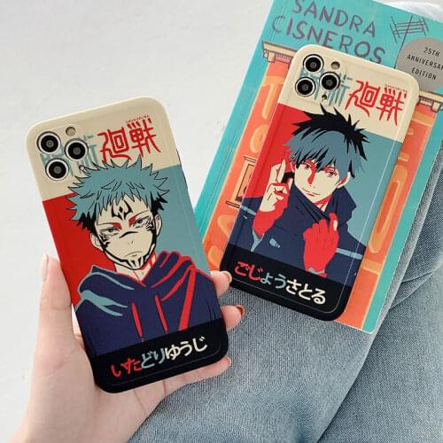 For iPhone 7 8 Plus SE2 Case Luxury Jujutsu Kaisen Silicone Soft Cover For iPhone 11 12 Pro X XR XS Max Shockproof Phone Cases