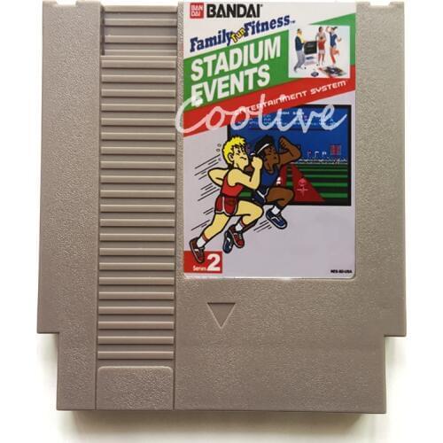 Stadium Events 72 Pins Game Card For 8 Bit Game Player
