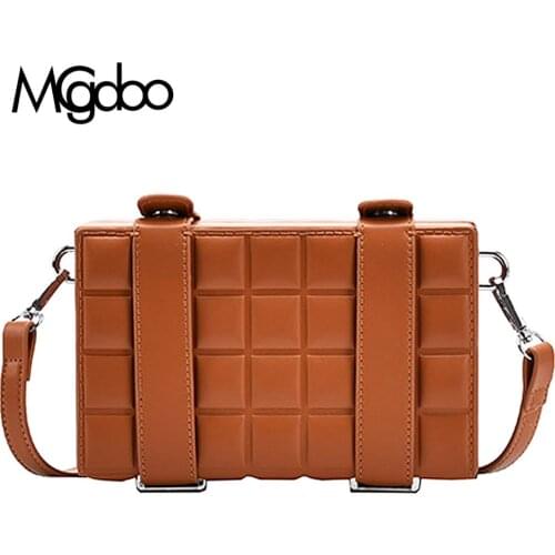 Mgcdoo Brand Designer Shoulder Bag Box Design Square Handbag Weave Fashion Messenger Bag Simple Crossbody Bags