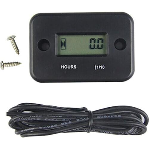 Digital LCD Waterproof Hour Meter Counter for Motorcycle Boat Quad Bike ATV