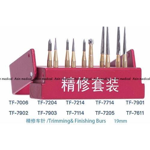 High quality Dental burs SBT tungsten steel intensive package SBT polishing set 10 pc/ set of dental materials