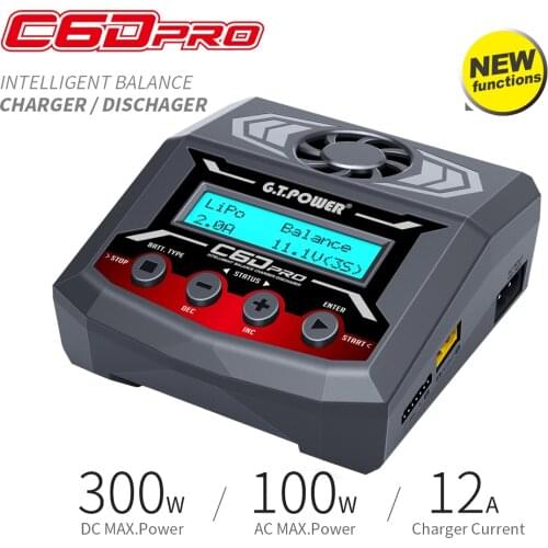 GT.POWER IMAX C6D PRO Balance Charger / Discharger 1-6S Lipo LiFe LiIon LiHV NiMH NiCd For RC Car Truck Airplane Boat Drone