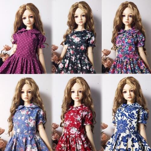 T02-X548-1 Blyth Doll clothes 1/3 1/4 bjd 1/6 dolls Accessories cotton Classic floral dress 1pcs