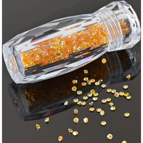 1Bottle 1.2-1.4mm Mini Diamond Beads Nail Accessories Crystal 3D Caviar Rhinestones Micro Colorful Manicure Nail Art Decorations