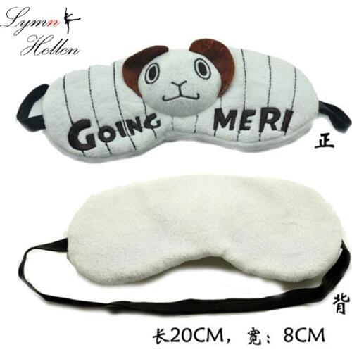 1PCS 8CM Eye Mask Plush Blindfolds Eyeshade Printed Action Figure Mask Eyepatch Anime Elastic Belt Travel Accessories Blindfold