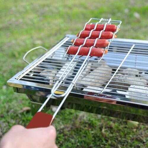 1Pc Barbecue Rack Reusable Non-Stick Bbq Grill Mesh Bag Barbecue Baking Isolation Pad Outdoor Picnic Camping Bbq Kitchen Tools