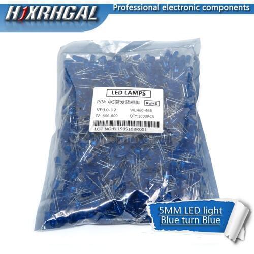 1000pcs Blue clight-emitting diodes Blue turn Blue 5mm led new and original hjxrhgal