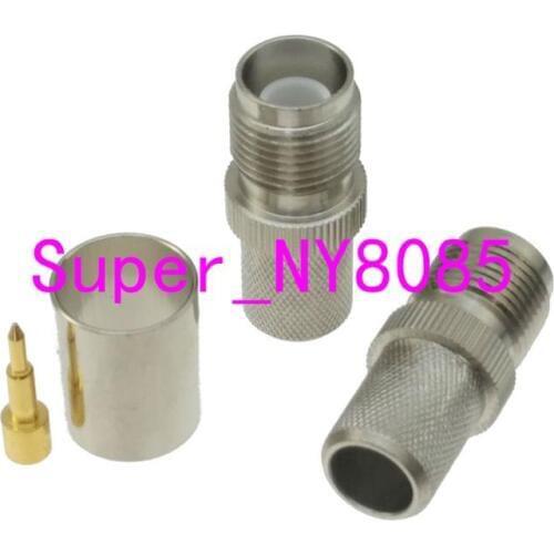 1pce Connector RP.TNC female plug crimp RG8 RG213 LMR400 RG214 cable straight