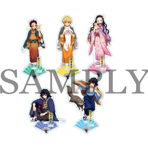 Anime Demon Slayer Zenitsu Agatsuma Kamado Tanjirou Nezuko Acrylic Stand Figure Model Plate Cosplay Gifts