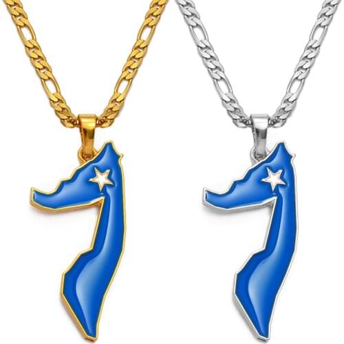 Anniyo Somalia Map Pendants & Necklaces Silver Color / Gold Color Jewelry For Women/Men Unisex Somaliland #117406