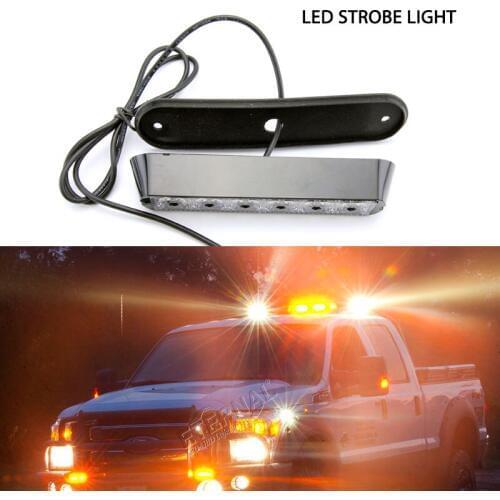 Free shipping 4pcs 6W 4x4 offroad auto cars front rear led strobe light signal turn warning emergency lamp with 16 flash modes
