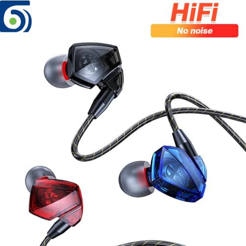 Byscoon Hifi Wired Earphone Bass Headphones Noise Reduction Sport Earphones 3.5mm Wired Gaming Headset For Xiaomi OPPO Honor