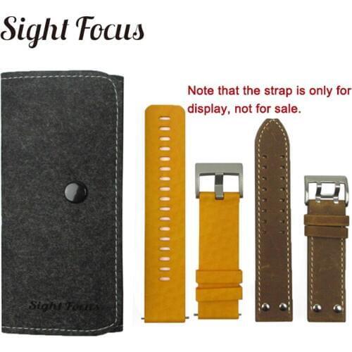 SIGHT FOCUS Felt Watch Band Organizer Gray Protable Watchband Storage Bag Holder Pouch Travel Watch Strap Case Bracelet Holder
