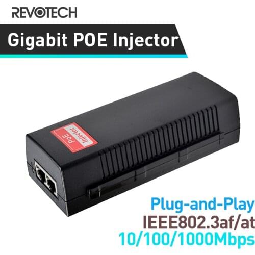 Gigabit POE Injector IEEE 802.3af/at 10/100/1000Mbps Max 30W Power over Ethernet for POE IP Camera / Resperry PI /Wirless AP