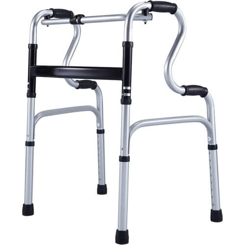 Walkers for the Elderly 2 Wheels Old Walker Aluminum Alloy Walking Aid Adult Rehabilitation Walking Training Foldable