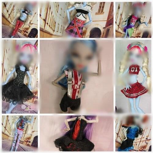 Quality Monstering High Doll Dressing Soft Casual Wear Handmade Clothes Outfit Doll Clothing Set Girl Playing House Toys