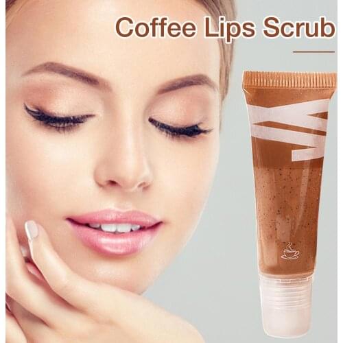 Coffee Lips Scrub Exfoliating Nourishing Lips Moisturizer Lips Care Gel Balm Remove Dead Skin Reduce Fine Lines Cosmetics Tools