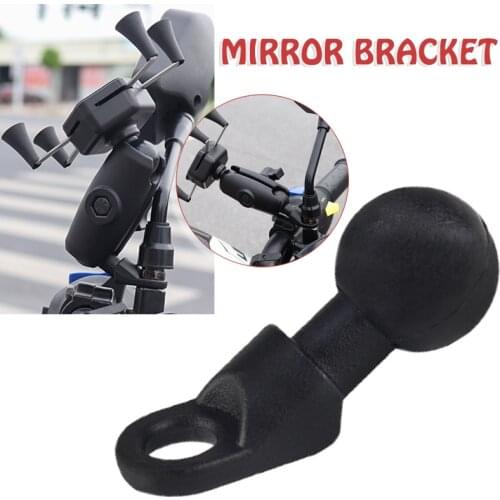 1pc Motorcycle Scooter Angled Base Ball Head Adapter Handlebar Rearview Mirror Bracket Work Holder For RAM Mounts Camera Parts