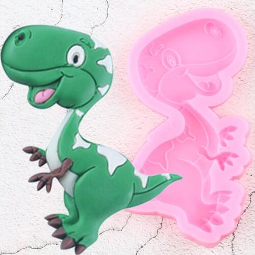 Cartoon Animals Silicone Molds Dinosaur Baby Birthday Fondant Cake Decorating Tools Cookie Baking Candy Chocolate Gumpaste Mould