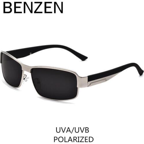 BENZEN Polarized Sunglasses Men Classic Alloy Male Sun Glasses Glasses For Driving Shades With Case 9003