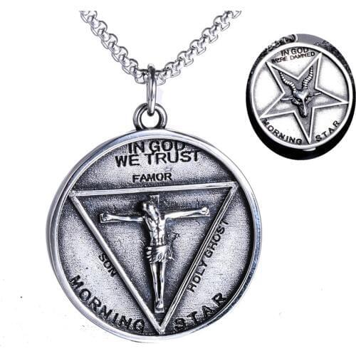 Lucifer Morningstar Cosplay Necklace Movie Lucifer Stainless Steel Cosplay Accessories