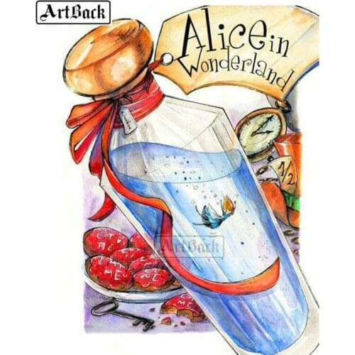 Full square round drill diamond painting bottle icon 3d rhinestone mosaic home decoration painting