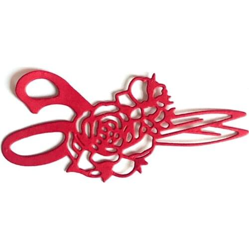 Scissors Flowers Clear Stamps Carbon Steel Embossing Mould for Card Making N0PA