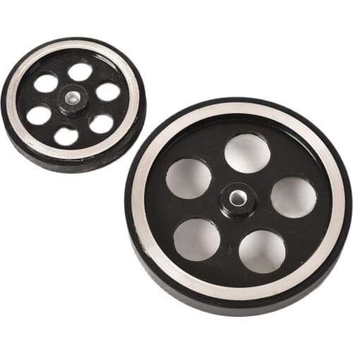 Rubberaluminum alloy meter Synchronizer length measuring wheel 200 300 mm perimeter circumference 6 8 10 mm hole shaft 2pcs