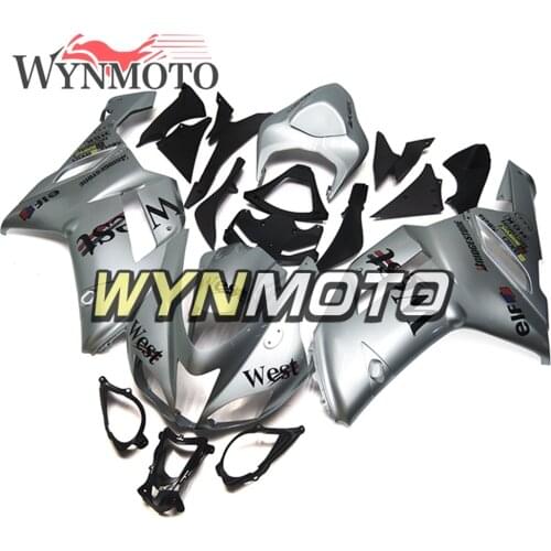 Full Fairings For Kawasaki ZX-6R 07 08 ZX6R 2007-2008 Year Injection ABS Plastics Motorbike Bodywork Cover Silver West Panel New