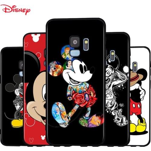 Silicone Cover Dark Mickey Mouse For Samsung Galaxy A9 A8 A7 A6 A6S A8S Plus A5 A3 A02 Star 2018 2017 Phone Case