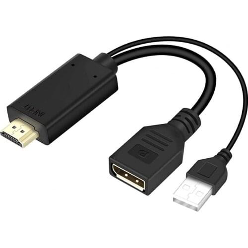 HDMI-compatible to DisplayPort 4K 60Hz Adapter, Male Monitor PC Output Dongle with Audio FOR Xbox One 360 NS 1080P