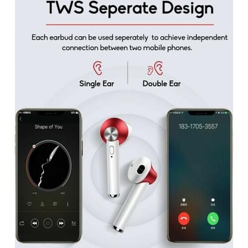 TWS Bluetooth Sport Stereo earphone, Handsfree for Business/Trucker Driving Wireless Earpiece for xiaomi iphone for Samsung