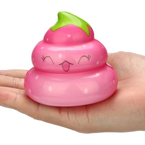 Squishies Kawaii Yummy Fruit Poo Slow Rising Cream Scented Stress Relief Toys Creative Pinch Toy Cute Decorative Ornaments