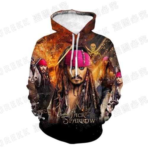 Pirates of the Caribbean Hoodies Fashion Men Women Children 3D Print Streetwear Pullover Long Sleeve Boy Sweatshirts Cool Coat