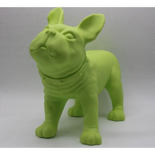 Green Plastic French Bulldog Dog Mannequin Sale For Pet Shop Display